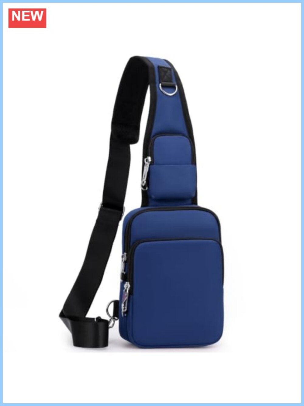 RFID Blocking Anti-Theft Sling Crossbody Bag Water-Resistant Oxford Zipper Lock